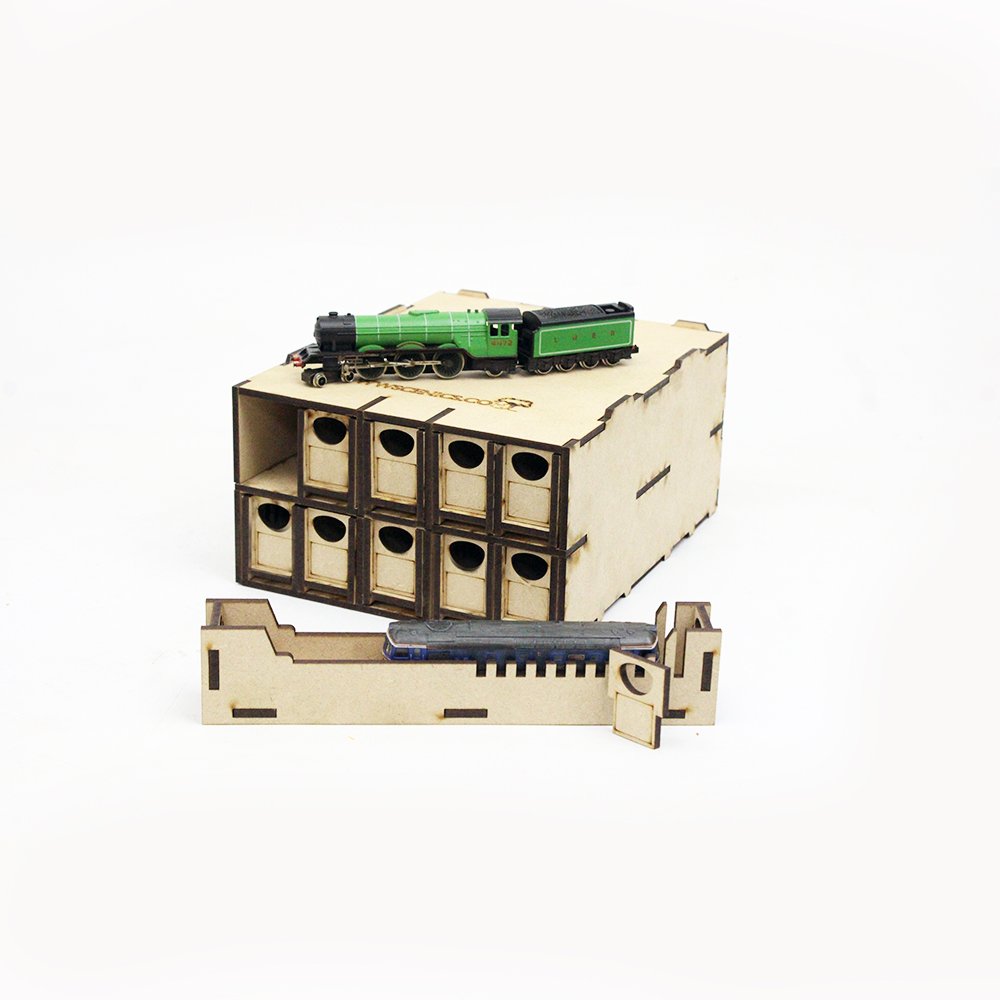 Loco Storage Box for N-Gauge | 10 Drawer | WWScenics